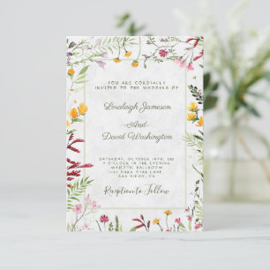 Invitación de boda floral de Budget Garden