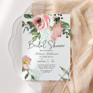 Invitación de boda floral de cáscara de huevo y ru