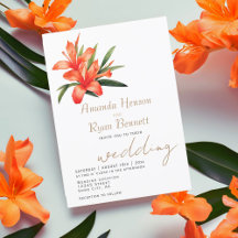 Invitación de boda floral de flor de acuarela de o