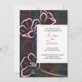 invitación de boda floral de isla tropical