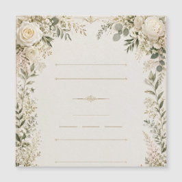 Invitación de boda floral de lujo