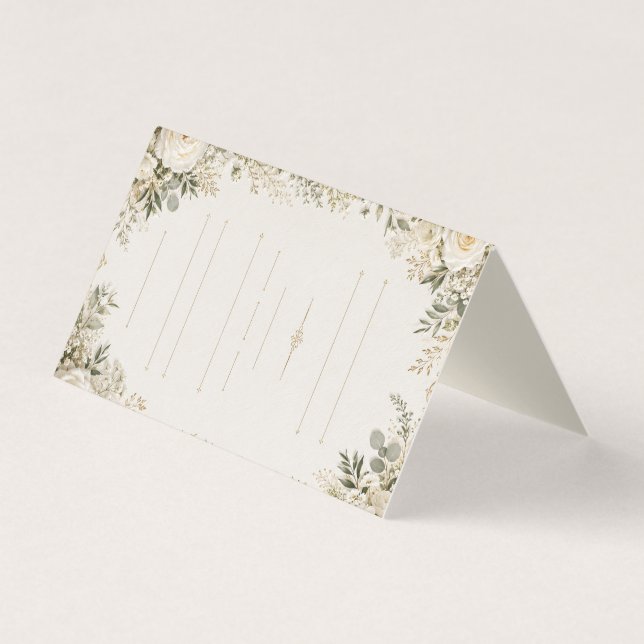 Invitación de boda floral de lujo (Anverso)