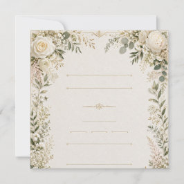 Invitación de boda floral de lujo