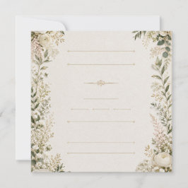 Invitación de boda floral de lujo