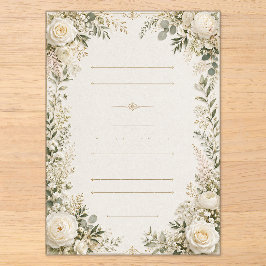 Invitación de boda floral de lujo