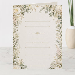 Invitación de boda floral de lujo