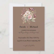 Invitación de boda floral de primavera