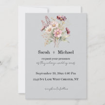 Invitación de boda floral de primavera