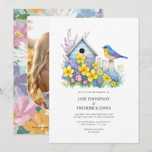 Invitación de Boda Floral de Primavera Moderna con