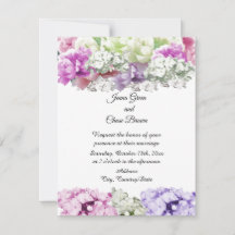 Invitación de boda floral de ramo mixto