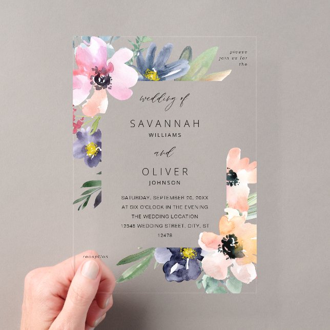 Invitación de boda floral de verano (Insitu (portátil))