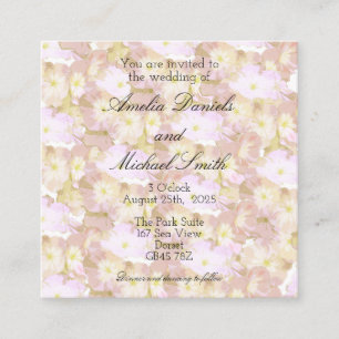 Invitación de boda floral de verano bonita