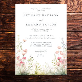 Invitación de boda floral delicada