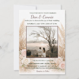 Invitación de Boda Floral Descarga Digital Disponi