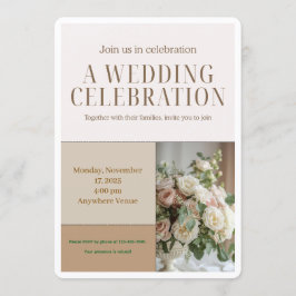 Invitación de boda floral - Diseño botánico elegan