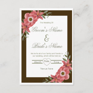 Invitación de boda Floral Elegance