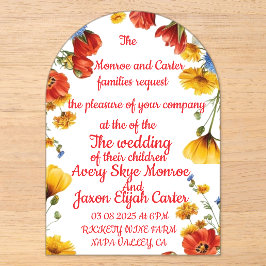 Invitación de boda floral elegante