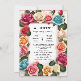 Invitación de Boda Floral Elegante