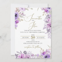 Invitación de boda floral elegante