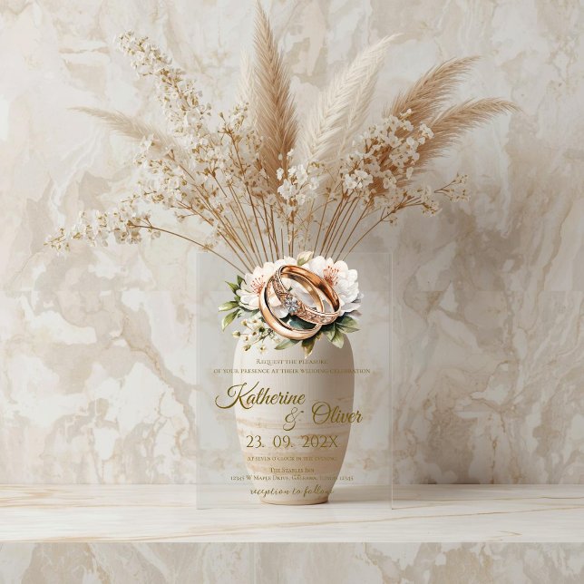Invitación de boda floral elegante (Subido por el creador)