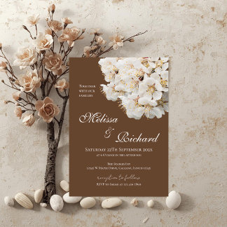 Invitación de boda floral elegante