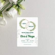 Invitación de boda floral elegante