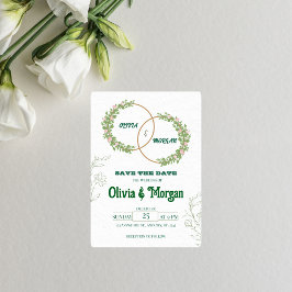 Invitación de boda floral elegante