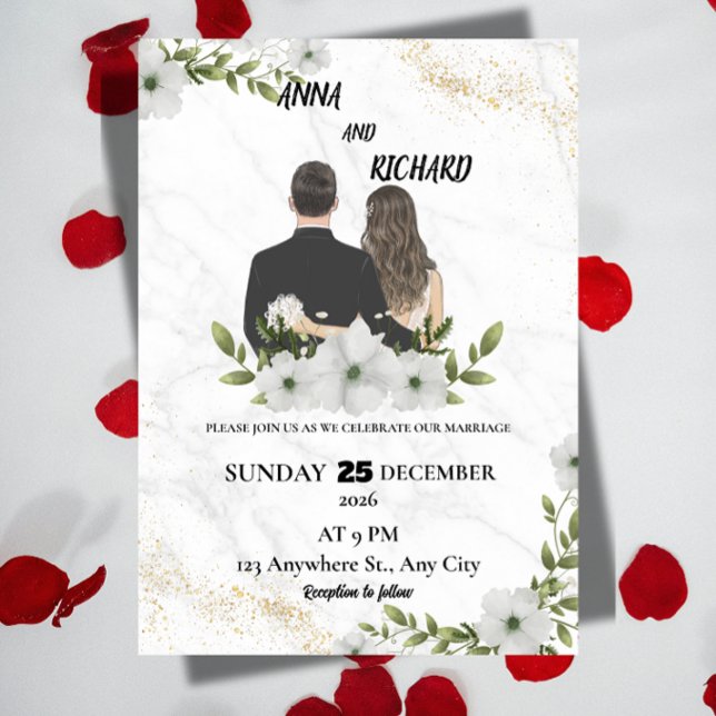 Invitación de Boda Floral Elegante (Subido por el creador)