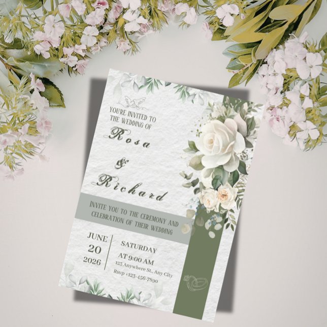 Invitación de Boda Floral Elegante (Subido por el creador)
