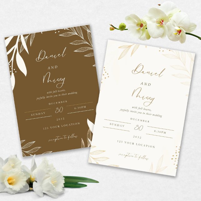 Invitación de boda floral elegante (Subido por el creador)