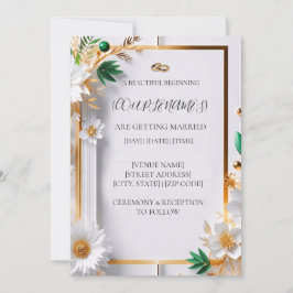 Invitación de Boda Floral Elegante