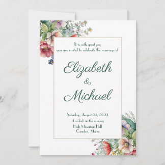 Invitación de Boda Floral Elegante