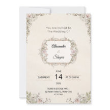 Invitación de Boda Floral Elegante