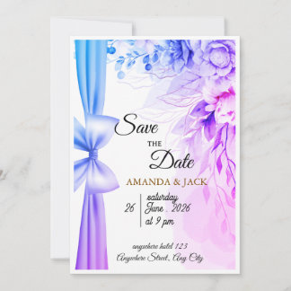 Invitación de Boda Floral Elegante