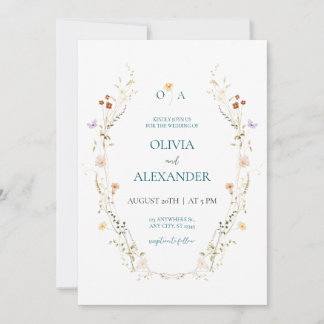 Invitación de Boda Floral Elegante