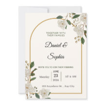 Invitación de boda floral elegante