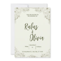 Invitación de Boda Floral Elegante | Botánica Vint