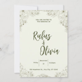 Invitación de Boda Floral Elegante | Botánica Vint