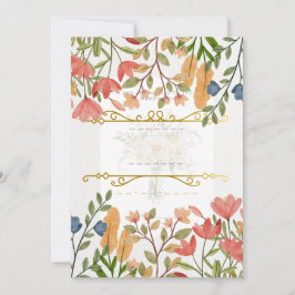 Invitación de boda floral elegante con acuarela | 
