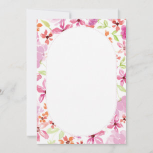 Invitación de boda floral elegante con acuarela