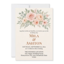 Invitación de boda floral elegante – Editable