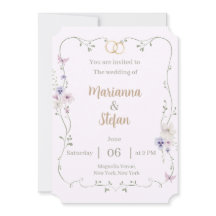 Invitación de Boda Floral Elegante Editable Person