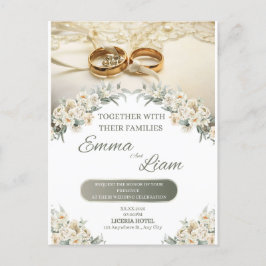Invitación de Boda Floral Elegante – Emma y Liam
