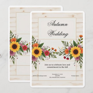 Invitación de boda floral – Elegante y simple