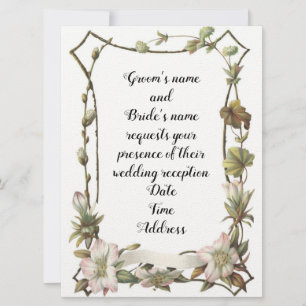 Invitación de Boda Floral Enmarcada
