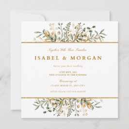 Invitación de Boda Floral Guarde la Fecha