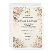 Invitación de Boda Floral Jardín Romántico