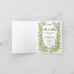 Invitación de boda floral para mayores