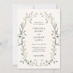 Invitación de Boda Floral Pastel
