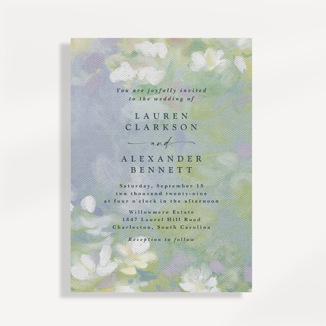 Invitación de boda floral pastel suave (Subido por el creador)